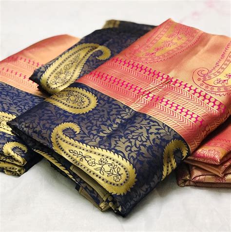 Banarasi Handloom Weaving Silk Saree With Rich Zari Pallu In 2020
