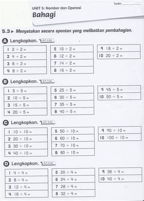 Latihan Matematik Darjah 1