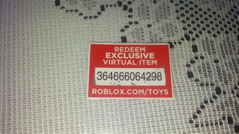 Roblox Toy Code Redeem Roblox Redeem 6 Virtual Items Online Code 1