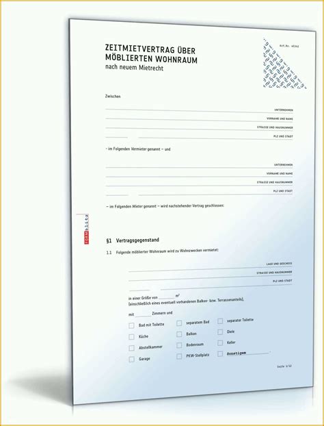 Wenn sie keinen geeigneten mietvertrag für möblierte wohnungen finden können, dann haben sie die option, diesen selbst zu erstellen. Fabelhaft Befristeter Mietvertrag Möblierte Wohnung ...