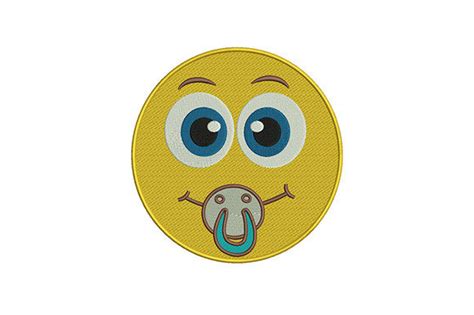 1 Pacifier Emoji Embroidery Design Designs And Graphics