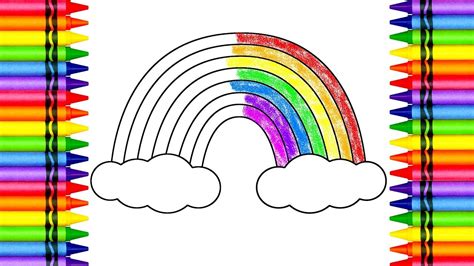 How To Colour A Rainbow With Crayons Color Lesson For