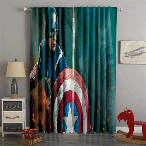 3d Printed Captain America Style Custom Living Room Curtains