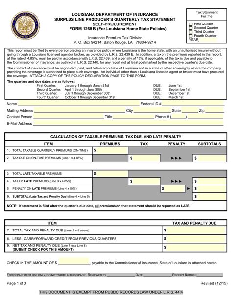 Form 1265 B Fill Out Sign Online And Download Fillable Pdf