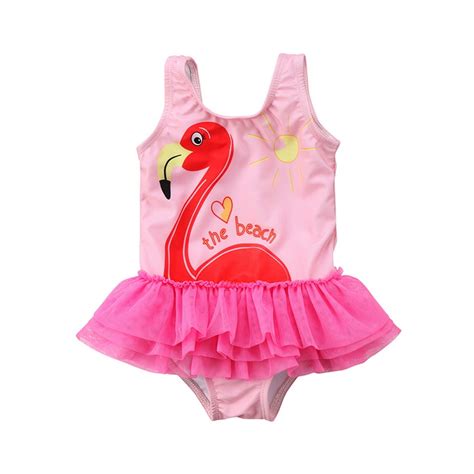 Stylesilove Little Girl Pink Swan Love The Beach Ballerina Tutu One