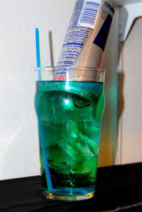 Pour the red bull into the glass, and leave the can on top; 7 Trashy Cocktails so Bad They're Good ... Food