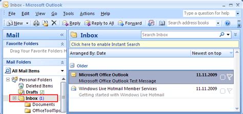 How To Change The Mail Count Display Microsoft Outlook 2007