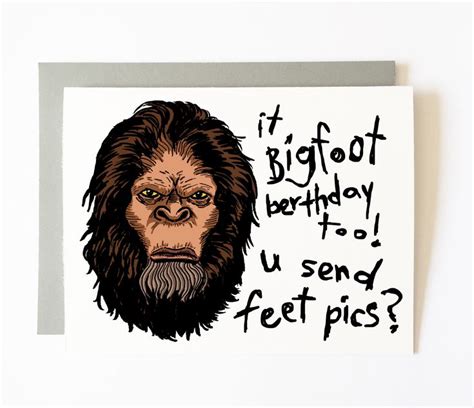 Bigfoot Birthday Card Etsy Bigfoot Birthday Birthday Cards Cards