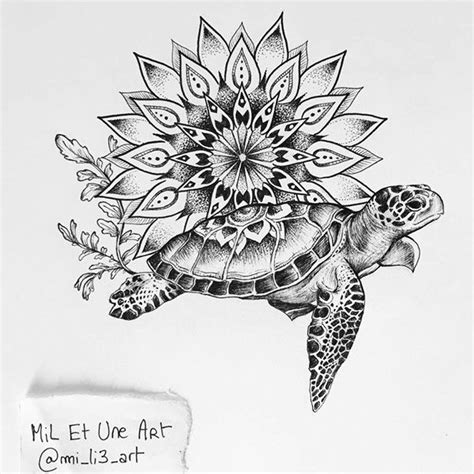 Tattoo Commission 2016 Turtle Tattoo Designs Turtle Mandala Tattoo