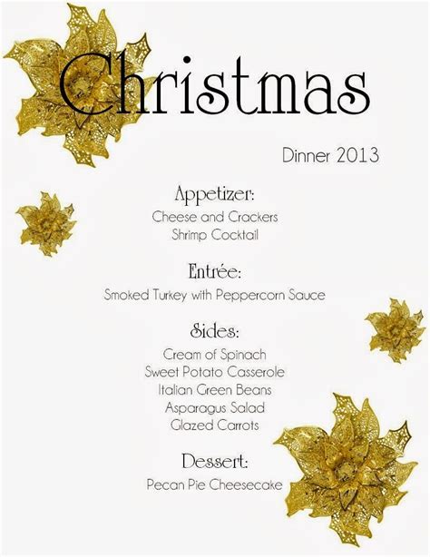 20 Mouth Watering Christmas Dinner Menu Picshunger