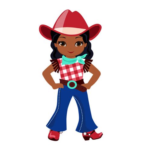 Cowgirl Cartoon Characters Illustrations Royalty Free Vector Graphics