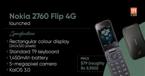 Ces 2022 Nokia 2760 Flip 4g Feature Phone Launched With Kaios Priced