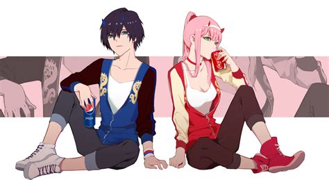 Zero two ringtones and wallpapers. Zero Two And Hiro Desktop Wallpapers - Wallpaper Cave