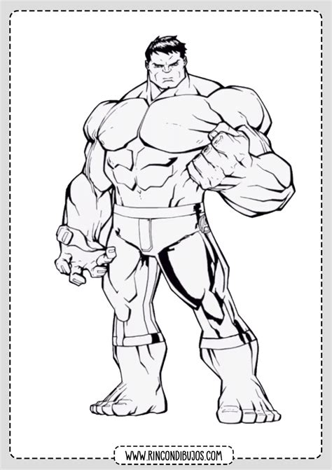 Dibujos de HULK para colorear | Hulk de Marvel para Colorear