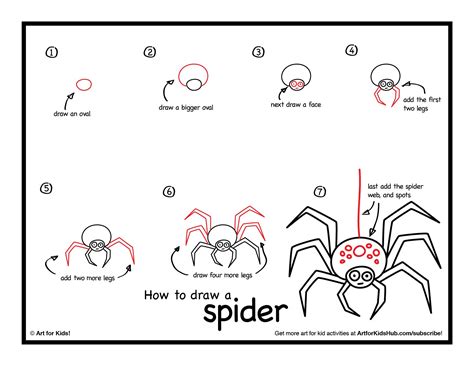 Sign up today & get started for free! how to draw a spider | Spider art, Art for kids hub, Drawings