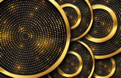 Abstract Luxury Background With Gold Circle Shape And Golden Glitter