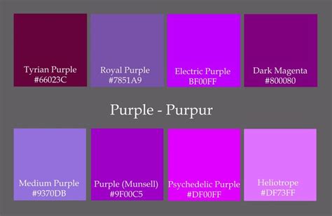 Nordljus May Purple Color Chart Purple Paint Purple Colour Shades