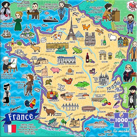 Method to learn vocabulary, useful expressions and you will gain a good pronunciation in french. Map of France, 1000 Pieces, Re-marks | Puzzle Warehouse