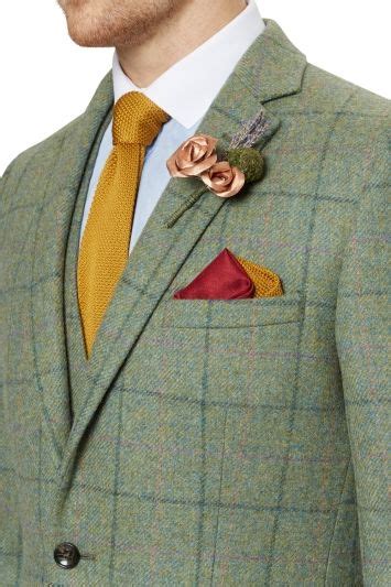 Moss 1851 Green Multi Check Tweed Jacket Moss Hire Tweed Jacket