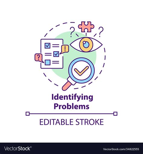 Identifying Problems Concept Icon Royalty Free Vector Image