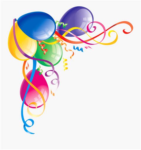 Balloon Corner Border Png Free Transparent Clipart Clipartkey