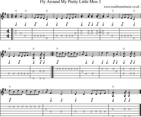 American Old Time Music Scores And Tabs For Guitar Fly Around My