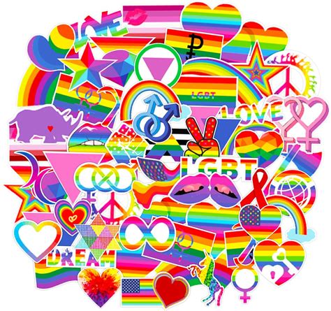 pride stickers party favors gay love variety pack ~ over 160 pride stickers on 8