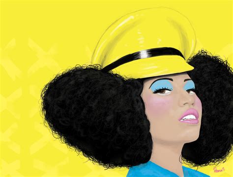 Illustrated Portrait Of The Minaj Kind Peter Scott Graphic Designer