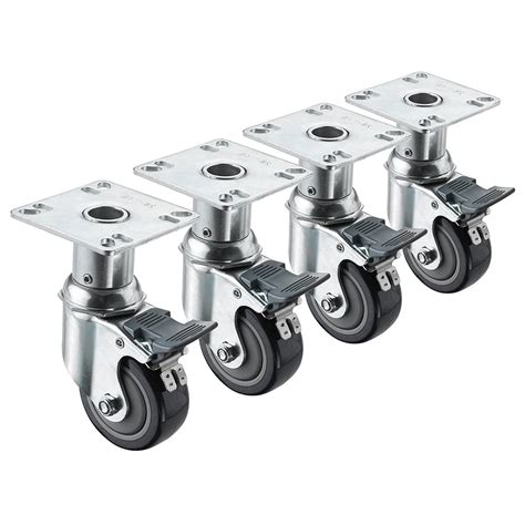 Krowne 28 114s Adjustable Plate Caster W 3 Wheel