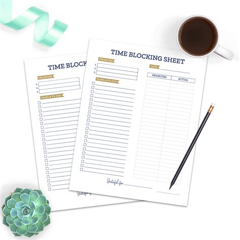 Time Blocking Template Planning A Productive Day