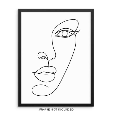 Line Art Face Abstract Minimal Face Line Art Set Download Free