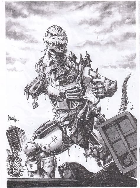 Mechagodzilla's name comes from the word mecha, which is derived from mechanical, and from another monster, godzilla (ゴジラ 'gojira'?). Inside Kiryu - MECHAGODZILLA . . . Art by Shinji Nishikawa ...