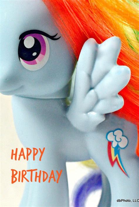 Rainbow Dash Mlp Happy Birthday Card Etsy