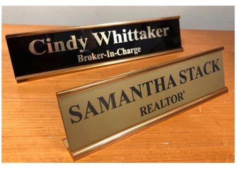 Desk Name Plate Metal Id Plates