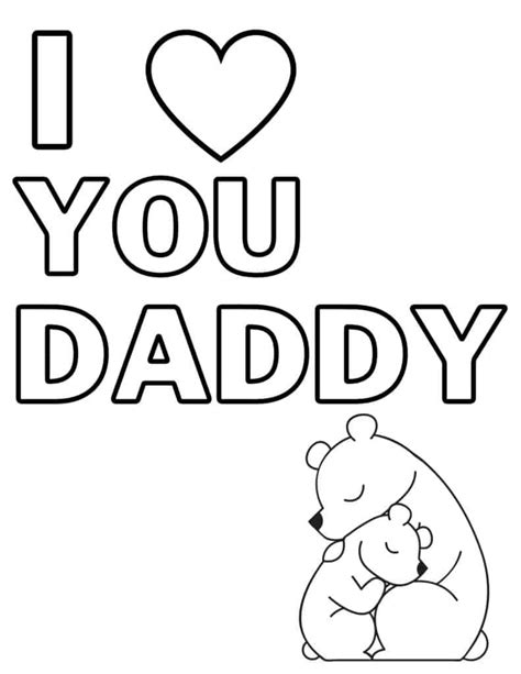 The Best I Love You Dad Coloring Pages - Dresses and Dinosaurs