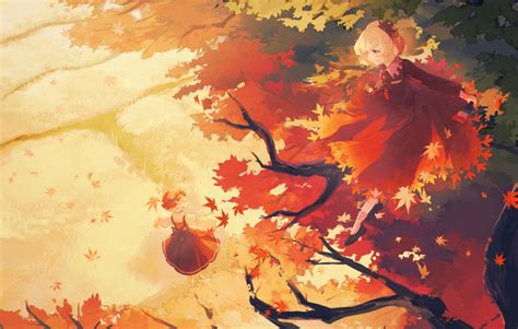 Safebooru 2girls Aki Minoriko Aki Shizuha Apron Autumn Autumn Leaves