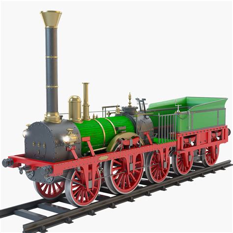 1835 Adler Steam Locomotive 3d Model