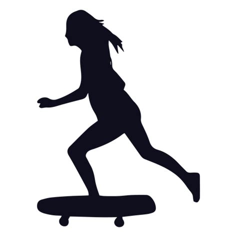Female Skater Silhouette Skater Transparent Png And Svg Vector File