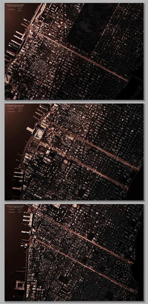 Best Streets To View Manhattanhenge Maps Made Using Lidar Data Of Nyc