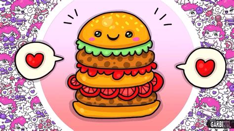 How To Draw Kawaii Hamburger Easy Drawings Hello Kawaii Machine