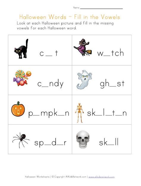 Halloween Printable Worksheets For Preschoolers Coloring Pages