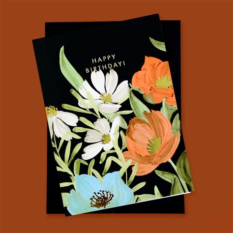 Say Happy Birthday In Sophisticated Style With This Pretty Floral Card