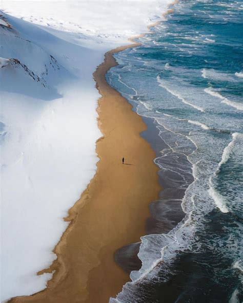Snow Sand And Sea At Hokkaido Beach In Japan Frickin Amazing R