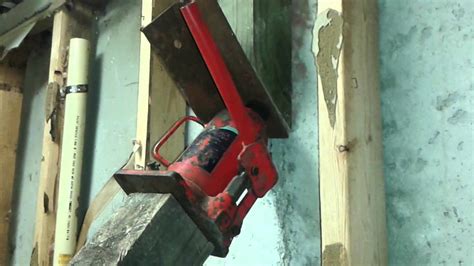 Such a project requires a working knowledge of that's not the best way, however, if constructing a wall in a basement where the concrete floor is out of level, because the wall may be too high or too. correcting caving basement wall DIY - YouTube