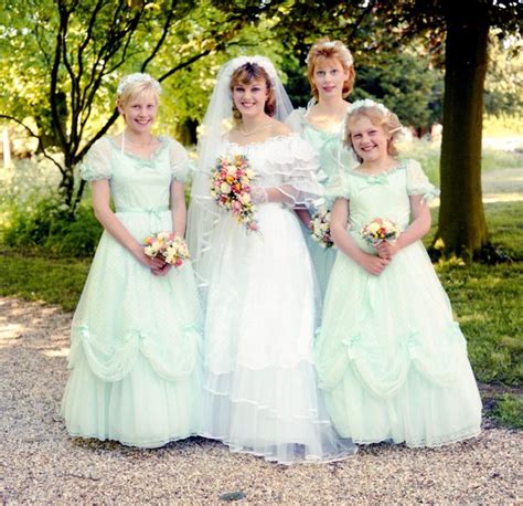 Photos Show Styles Of Bridesmaids In The 1980s ~ Vintage Everyday