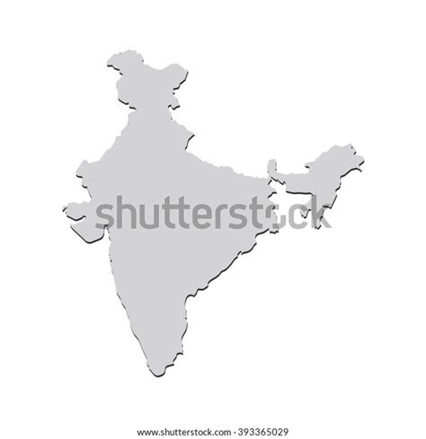Vector Map India Isolated Vector Illustration Stock Vector Royalty Free
