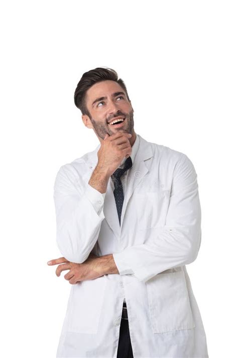 Male Medical Doctor Think Holding Chin Stock Photo Image Of