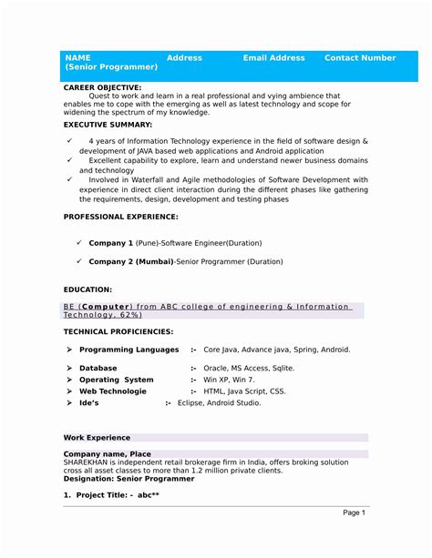 In a fresher's resume, formatting is very important. 25 Sample Resume for Freshers in 2020 | Job resume ...