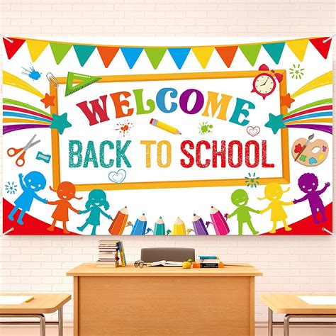 Welcome Back To School Backdrop Banner First Day Of School