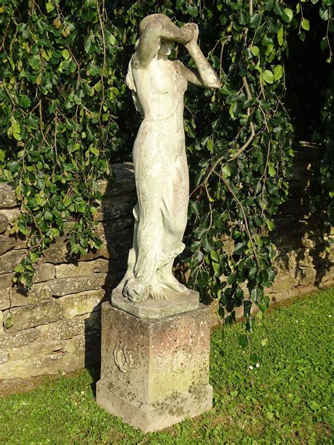 Weathered Statue Shy Maiden Holloways Garden Antiques